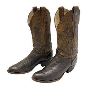 Abilene Men's Brown 6684 Leather‎ Western Cowboy Boots Size 10